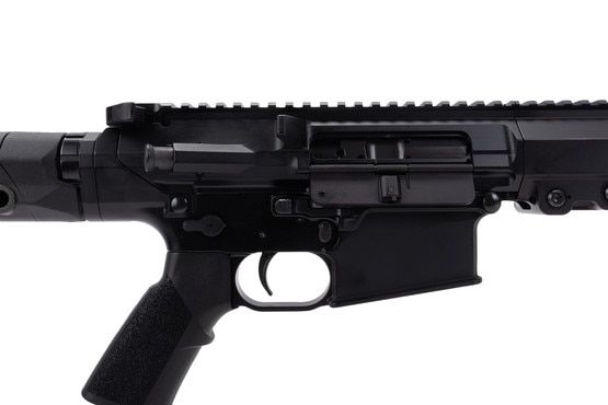 6.5 Creedmoor AR-10 rifle with Geissele trigger.